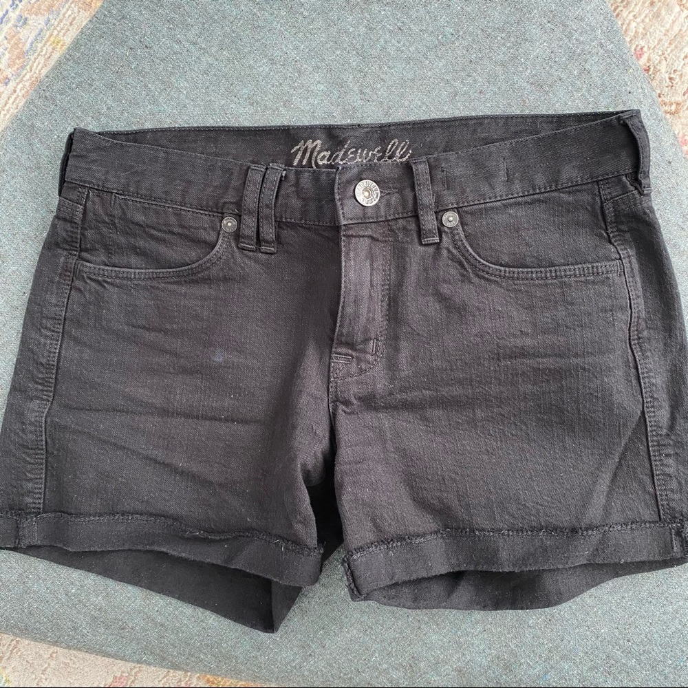 Madewell Black denim shorts SZ 26